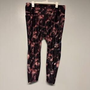 Old Navy Active powersoft Black and Pink Tie Dye High-Rise Leggings women’s 2X